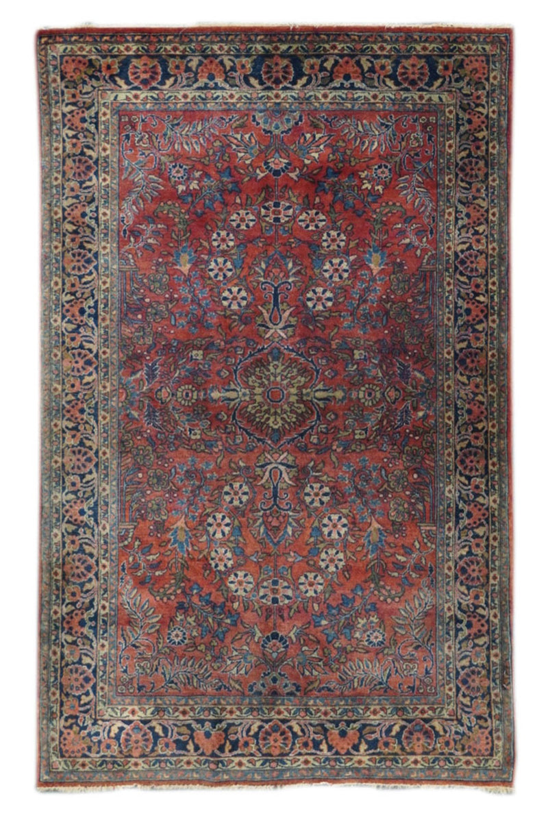Persia Sarouk Wool on Cotton 4'x6'5''