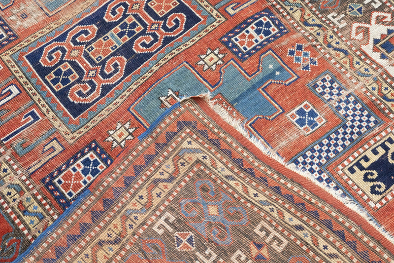 Antique Kazak Rug 4'6'' x 7'2''