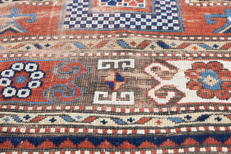 Antique Kazak Rug 4'6'' x 7'2''