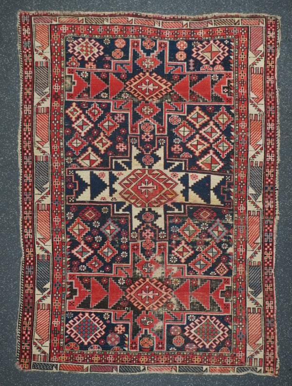 Caucasus Shirvan Wool on Cotton 3'9''x5'4''