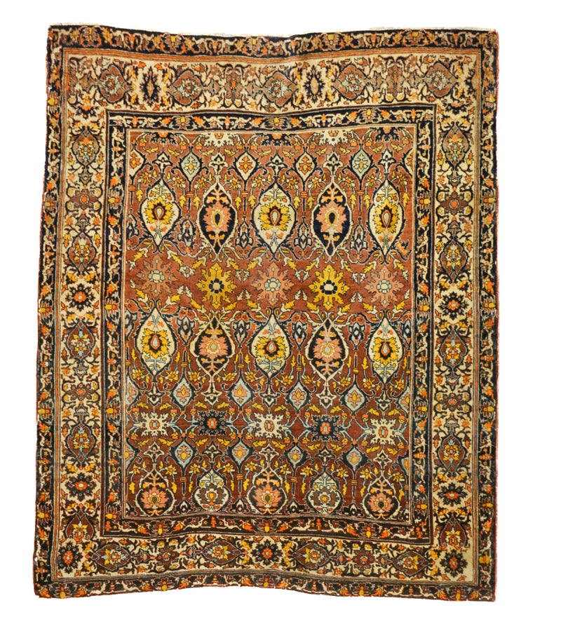 Antique Haji Jalili Tabriz Rug 4'6'' x 5'6''