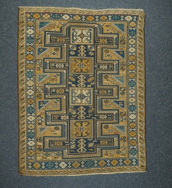 Caucasus Shirvan Wool on Cotton 3'9''x4'10''