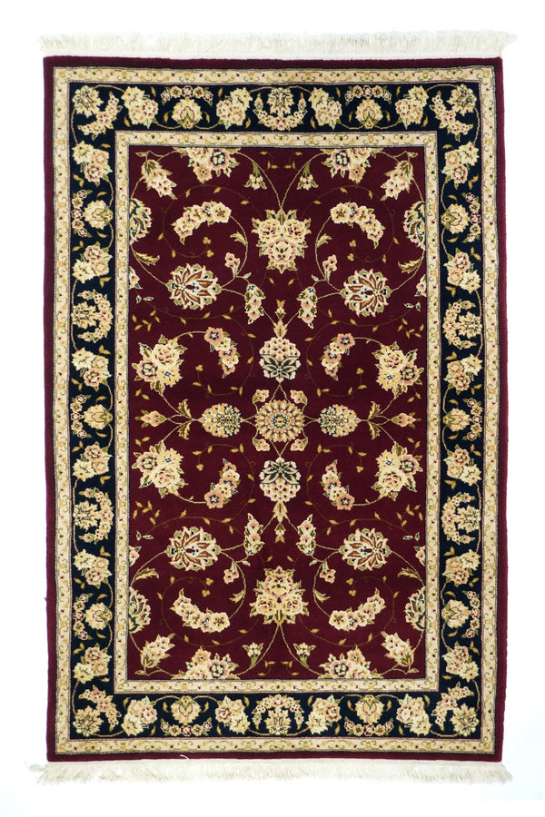 Tabriz Desgin Wool, Silk, Cotton 3'9''x5'9''