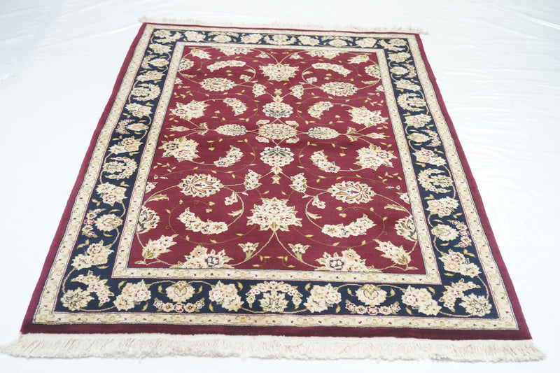 Tabriz Desgin Wool, Silk, Cotton 3'9'' x 5'9''