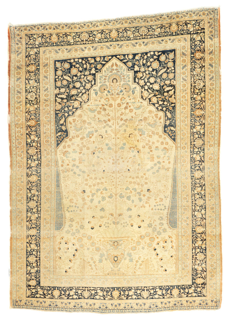 Antique Haji Jalili Tabriz Rug 4'6'' x 6'4''