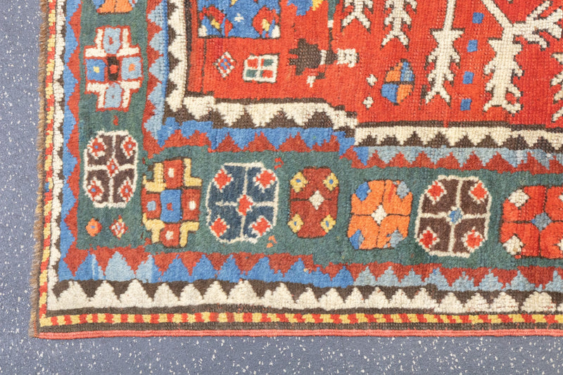 Antique  Kazak Rug 6'4'' x 7'5''