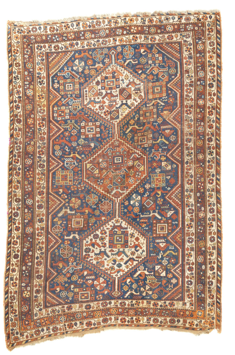 Antique Qashqai Rug 6'2'' x 8'11''
