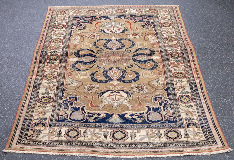 Antique Bibikabad Rug 4'2'' x 6'5''