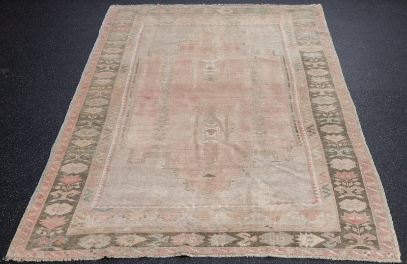 Vintage Oushak Rug 4'8'' x 7'9''