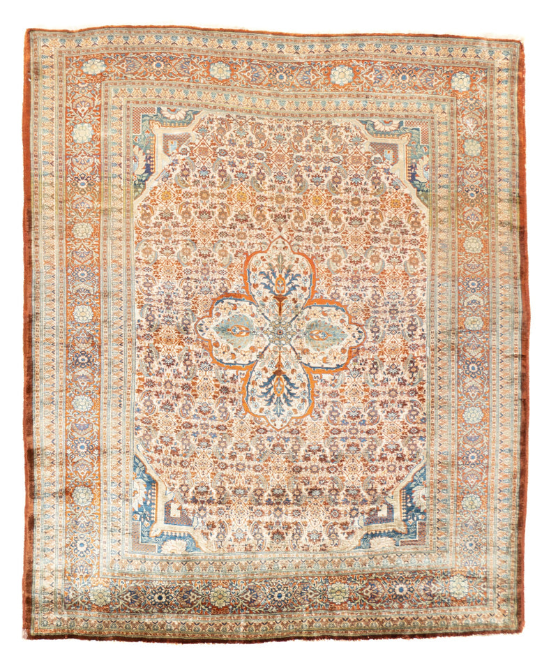 Antique Heriz Rug 4'6'' x 5'5''