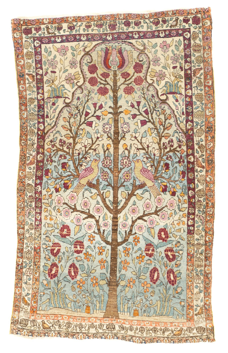 Antique Tehran Rug 3'4'' x 5'6''