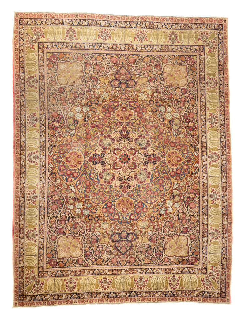 Antique Lavar Kerman Rug 8'9'' x 11'9''