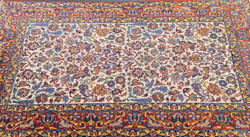 Antique Isfahan Rug 3'5'' x 5'2''