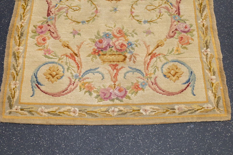 Antique French Aubusson Rug 3'1'' x 5'3''