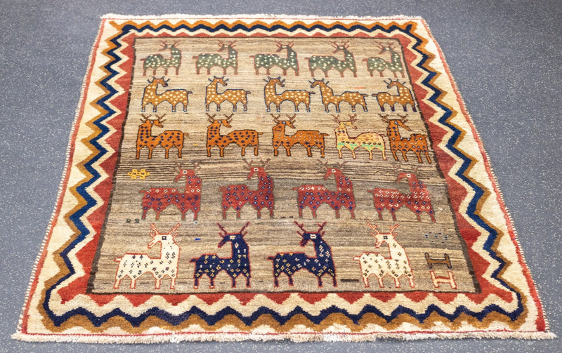 Vintage Gabbeh Rug 4'8'' x 6'5''