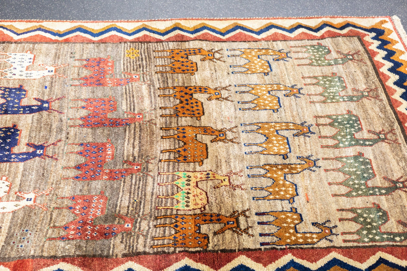 Vintage Gabbeh Rug 4'8'' x 6'5''