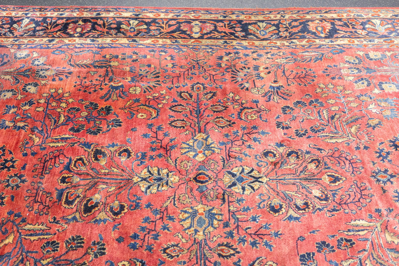 Antique Sarouk Rug 9'2'' x 11'3''