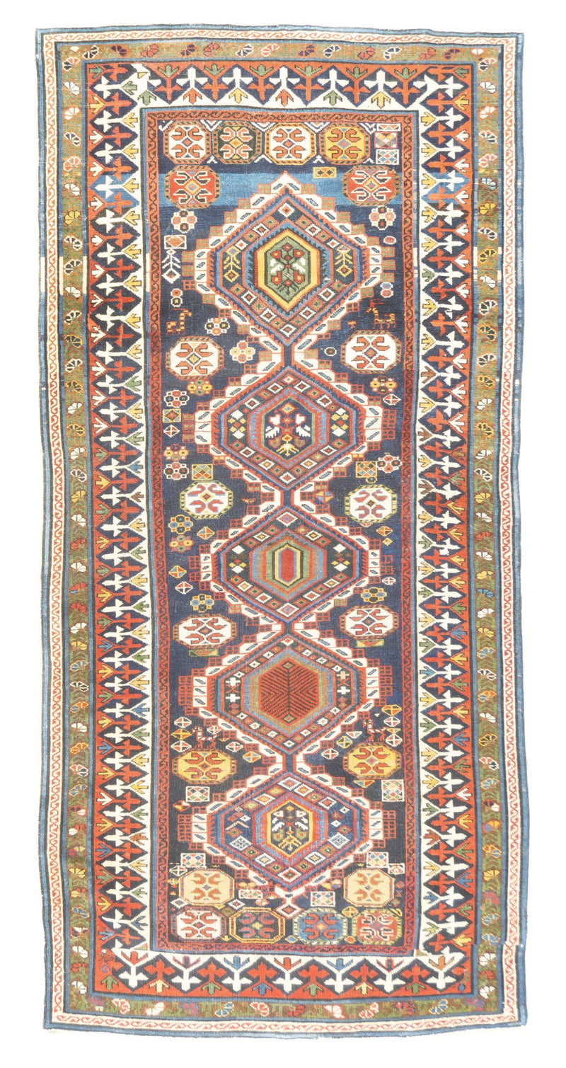 Caucasus Shirvan Wool on Cotton 4'2''x8'7''