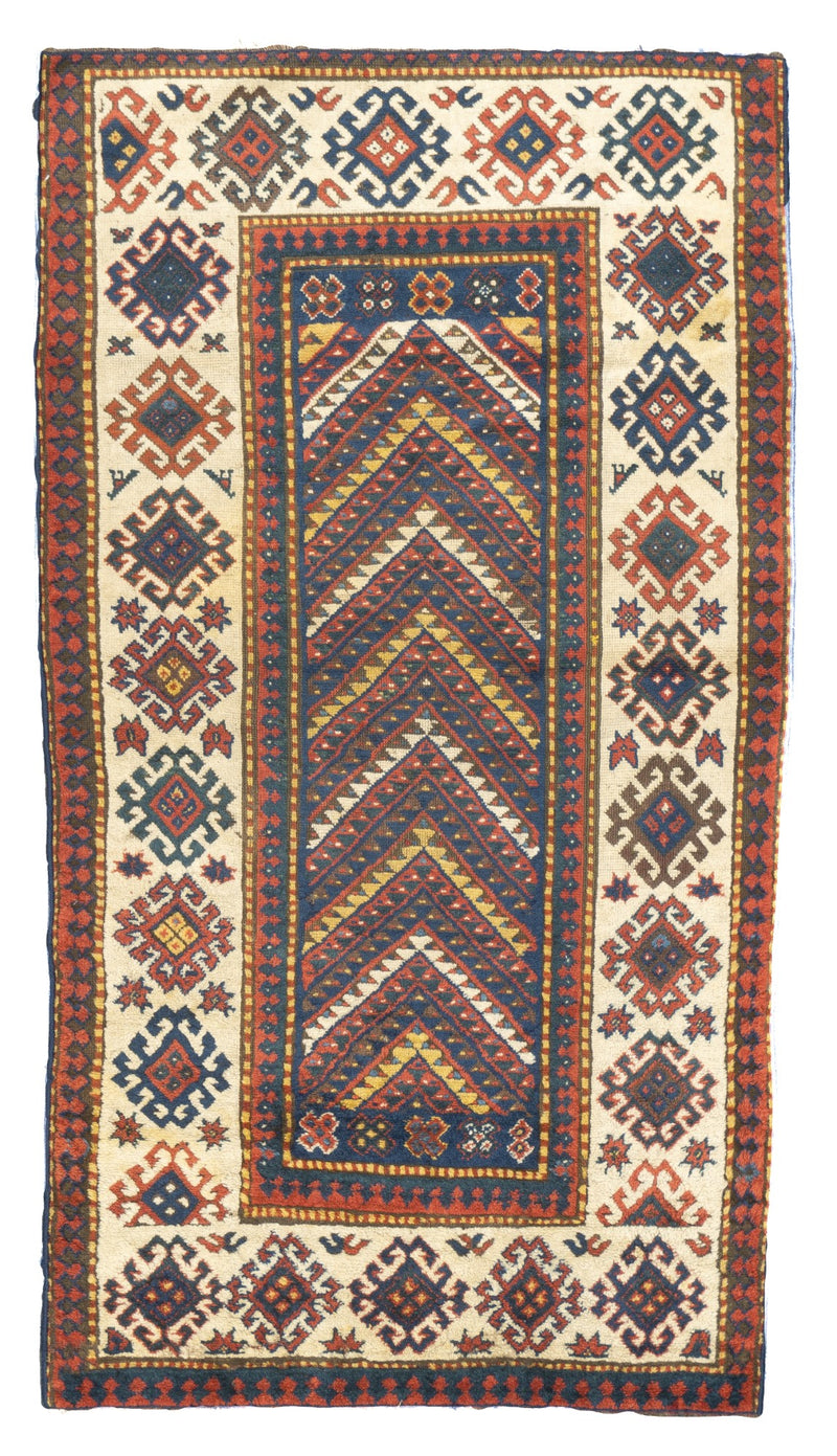 Antique Kazak Rug 3'4'' x 6'2''