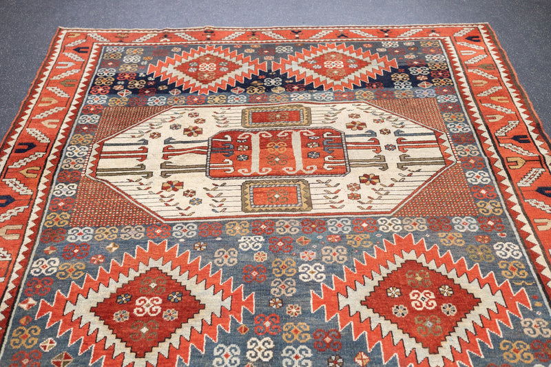 Antique Kazak Rug 6'8'' x 7'11''