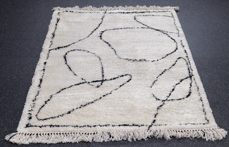 Vintage European Shag Rug 4' x 5'9''