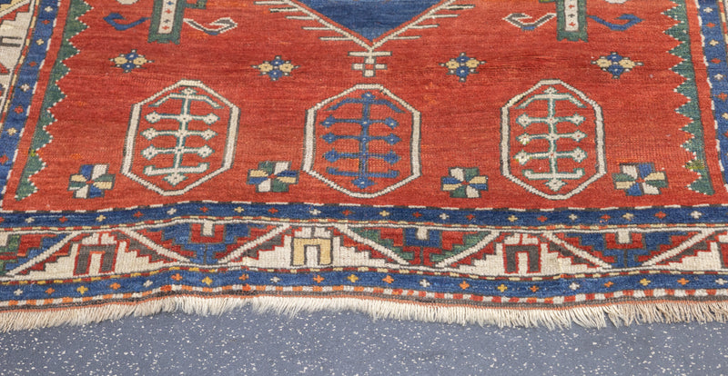 Antique Kazak Rug 4'3'' x 5'7''