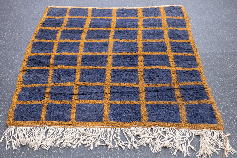 Vintage Swedish Rug 4'1'' x 4'10''