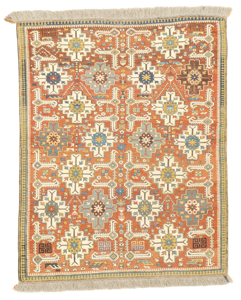 Caucasus Shirvan Wool on Cotton 3'5''x4'3''