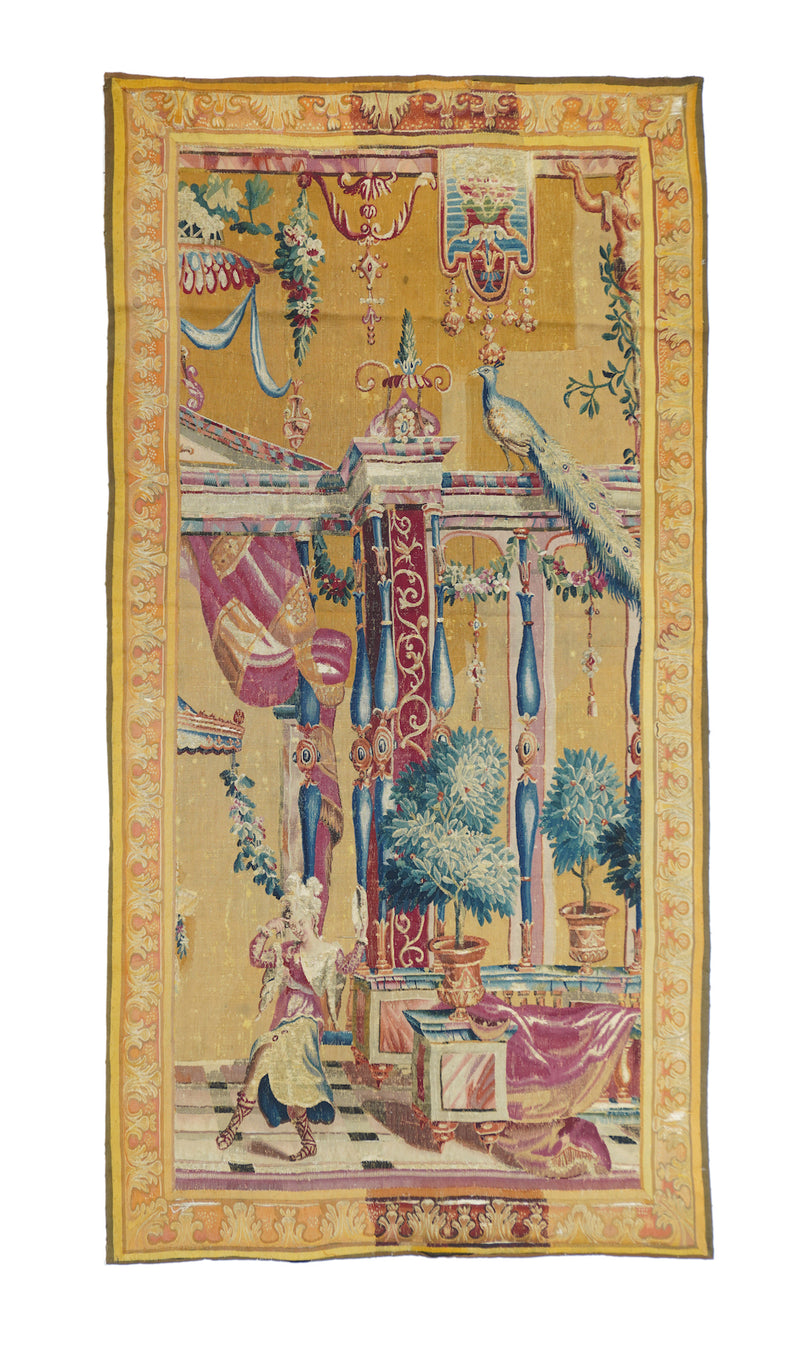 Antique French Panel Tapestry Rug 3'11'' x 7'8''