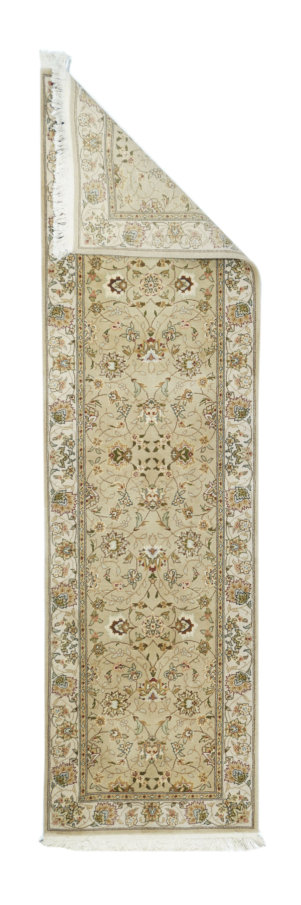 Persian Tabriz Wool & Silk on Cotton 2'3'' x 8'