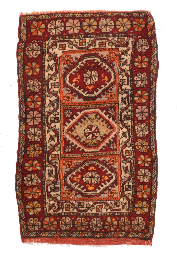 Iran Persian Kurdish Wool on wool 1'9''x2'11''