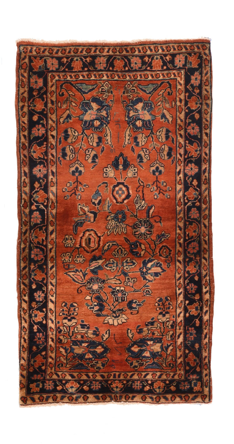Antique Mohajeran Sarouk Rug 2'2'' x 3'10''