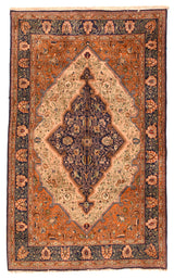 Iran Persian Silk Qum Wool on Cotton 5'3''x8'5''