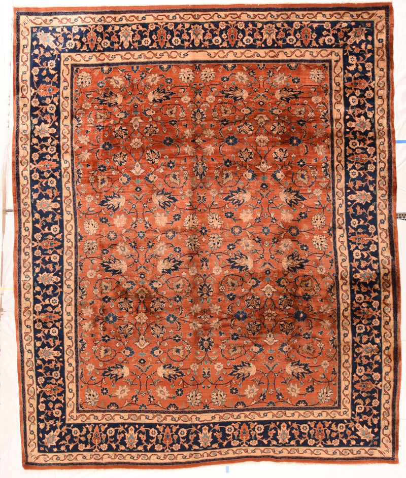 Antique Sarouk Mohajeran Rug 9'2'' x 11'