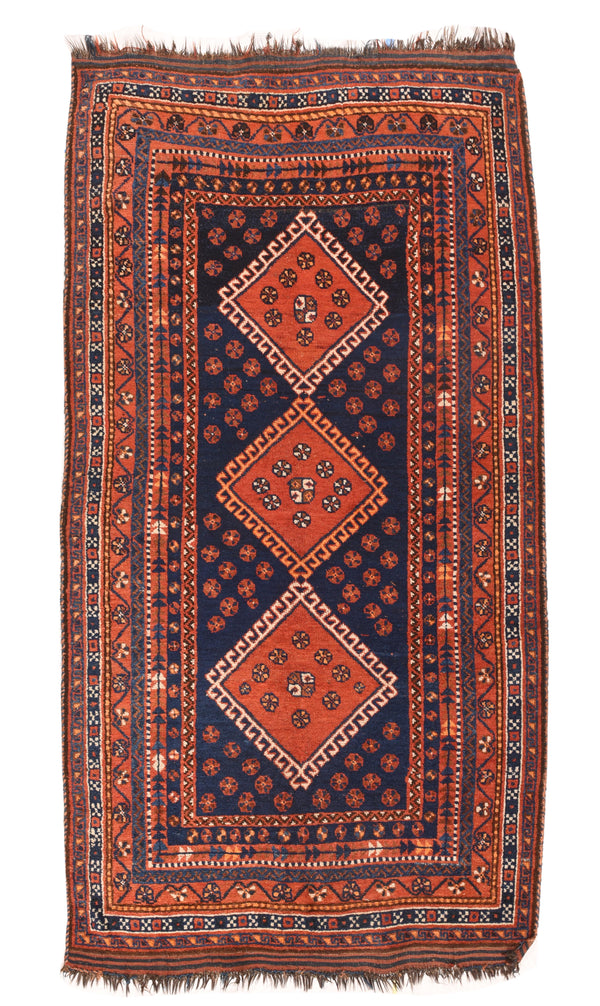 Persian Ghasghai Wool on wool 4'5''x8'1''