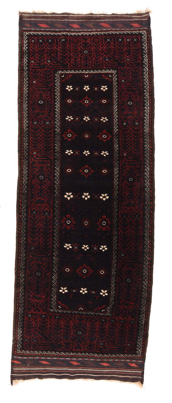 Persian Balouch Wool on wool 4'x10'9''