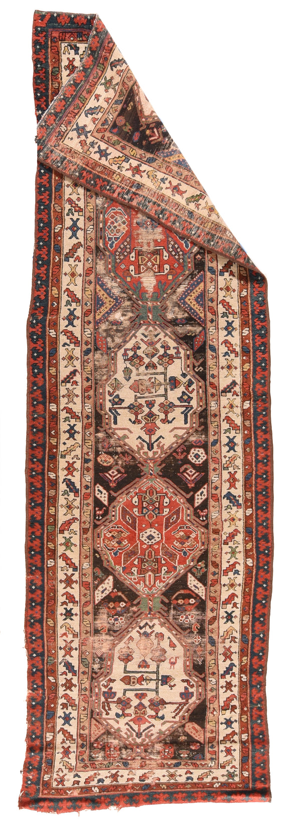 Antique North West Persian Rug 3' x 10'5''
