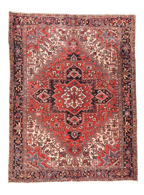 Persian Heriz Wool on Cotton 9'x11'10''