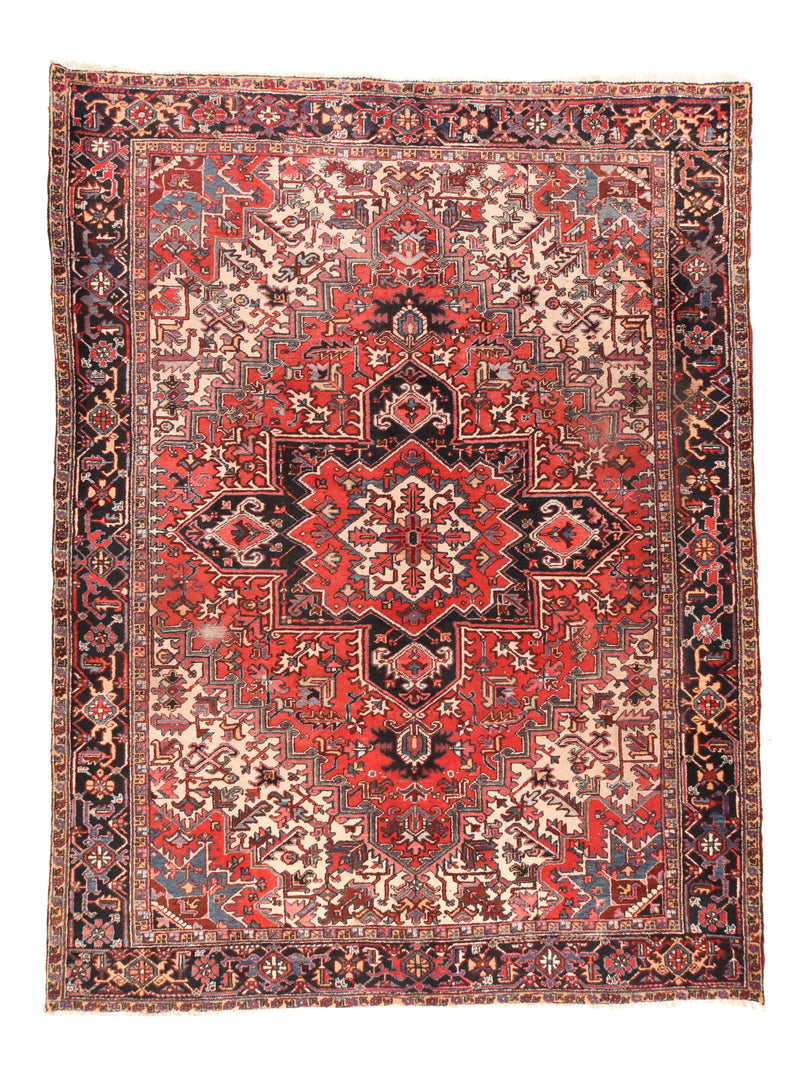 Persian Heriz Wool on Cotton 9'x11'10''