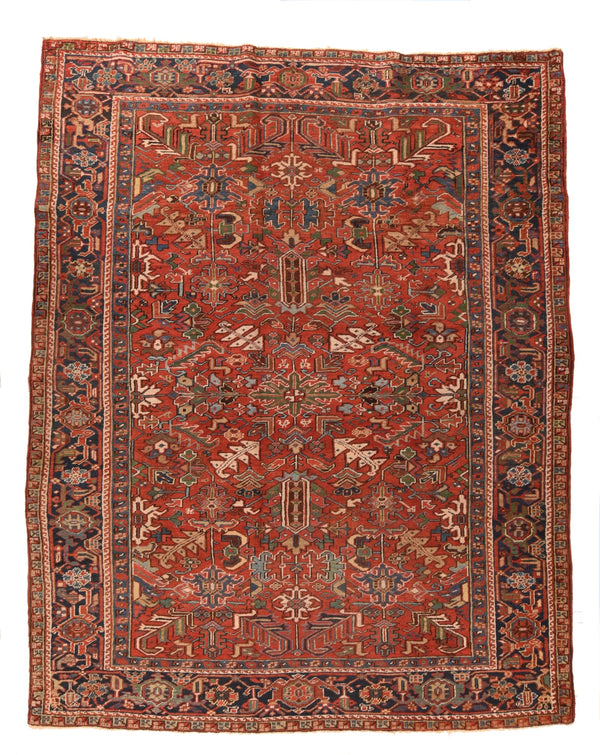 Persian Heriz Wool on Cotton 7'4''x9'3''