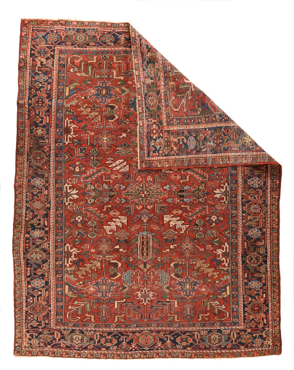 Persian Heriz Wool on Cotton 7'4'' x 9'3''