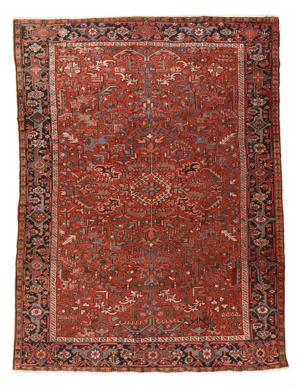 Persian Heriz Wool on Cotton 7'4''x10'