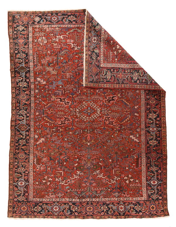 Persian Heriz Wool on Cotton 7'4'' x 10'