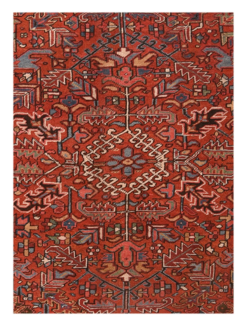 Persian Heriz Wool on Cotton 7'4'' x 10'