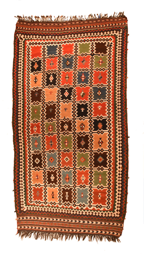 Persian Qashqai Kilim Wool on wool 5'7''x10'9''