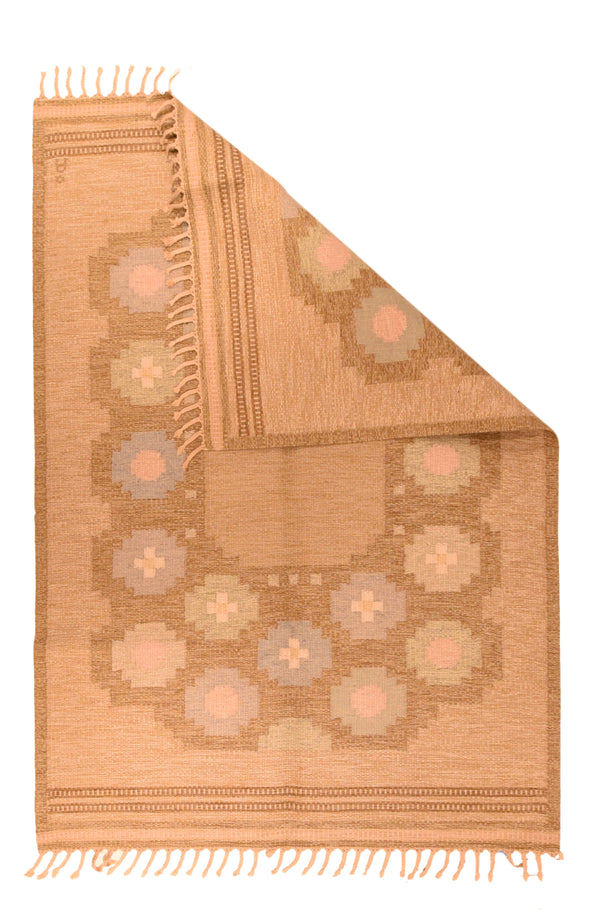 Swedish Kilim Wool on Cotton 4'6'' x 6'8''