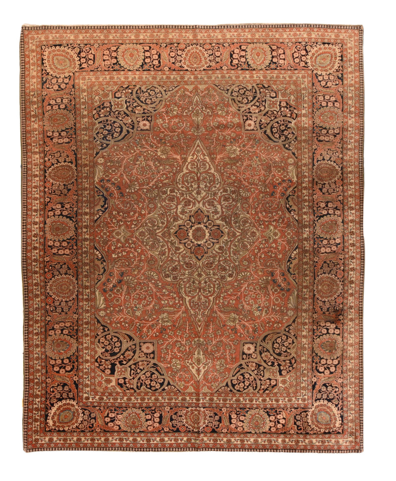 Antique Mohtasham Kashan Rug 8'4'' x 11'4''