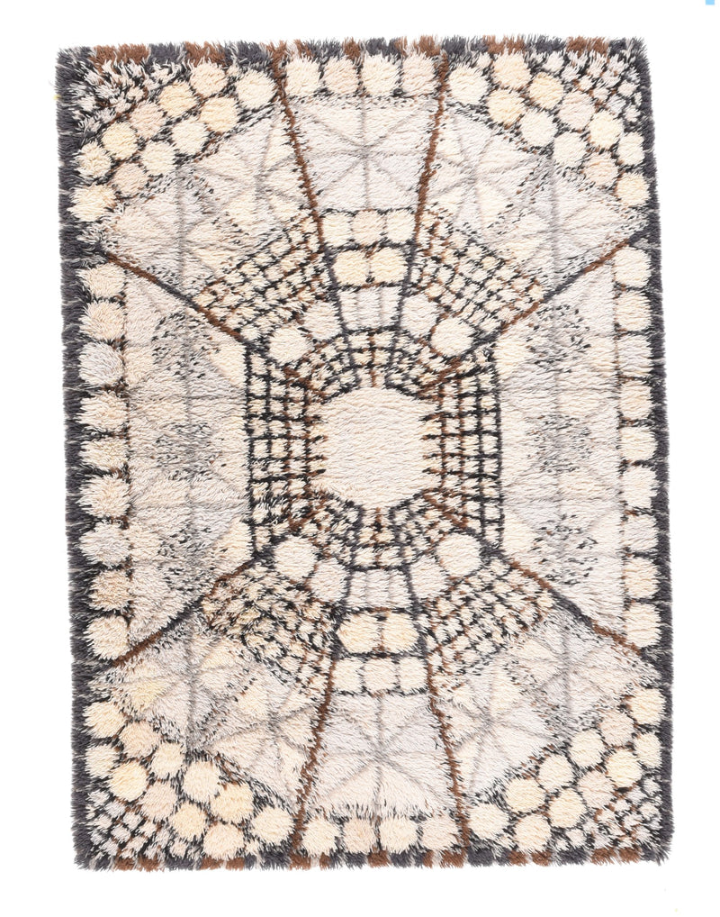 Swedish Rug Wool on Cotton 4' x 5'8''