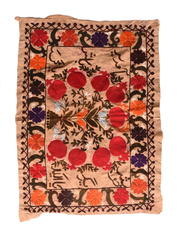 Uzbak Suzani Embroidery Silk on Cotton 2'x2'7''