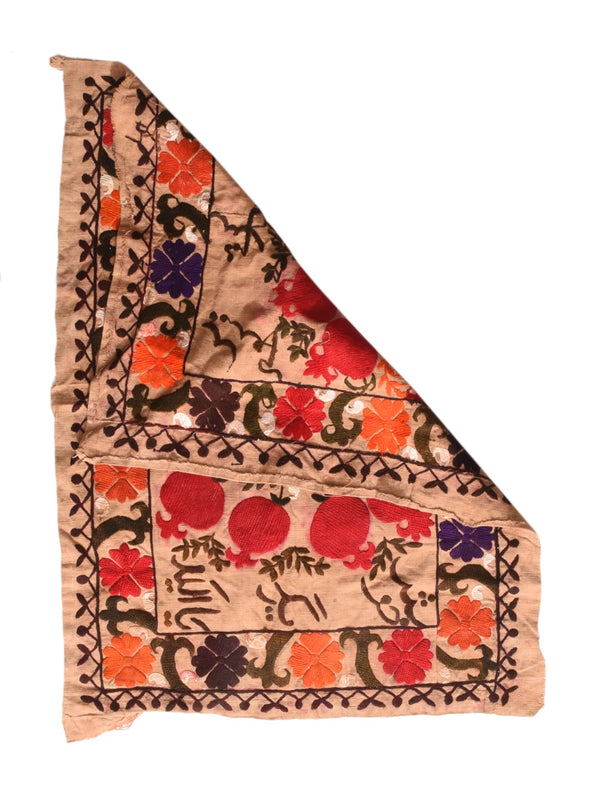 Uzbak Suzani Embroidery Silk on Cotton 2' x 2'7''